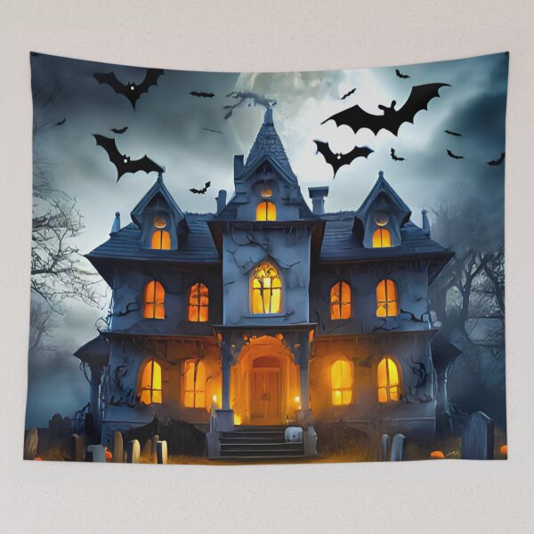 Item preview, Hunted house on a graveyard designed and sold by CuteCreature.
