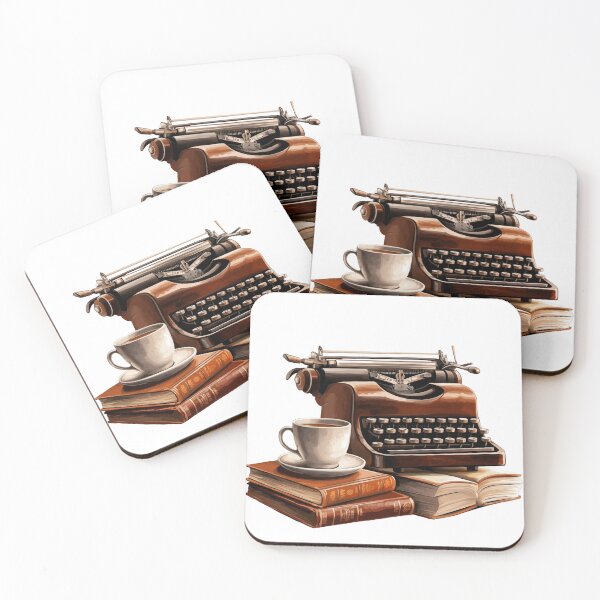 Item preview, Typewriter, Books, and Coffee designed and sold by YegMark.