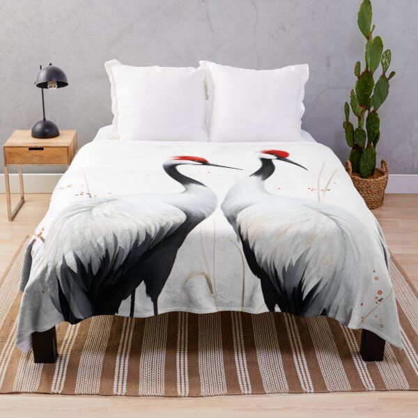 Item preview, Japanese Cranes  | Minimalist Zen Art | Feng Shui Bird Art designed and sold by Bob78669.
