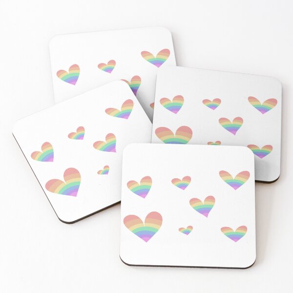 Item preview, Pastel Rainbow Colored Hearts Sticker Pack designed and sold by florence-along.