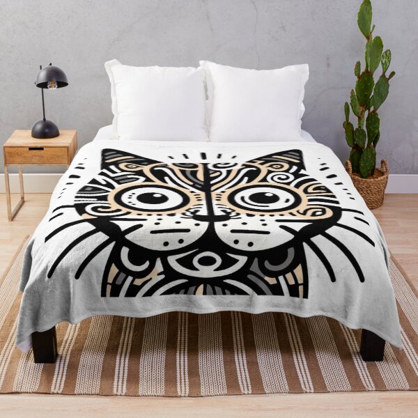 Item preview, Cat’s face in a tribal style designed and sold by sharon1210.