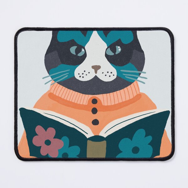Item preview, Cat is reading the book designed and sold by Marie Smth.