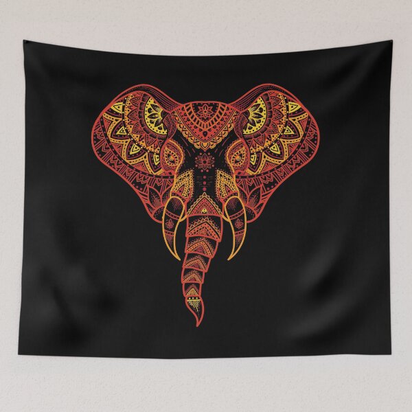 Item preview, Elephant head dot mandala designed and sold by yaZzaboy.