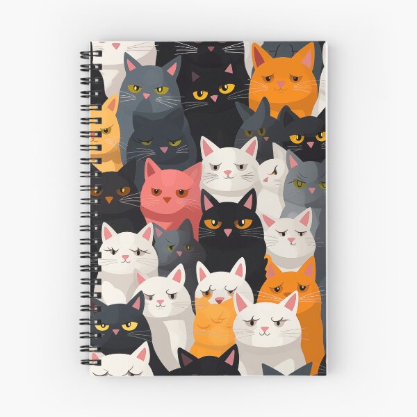 Item preview, Cat family, seamless cat pattern  designed and sold by ModernElegance8.