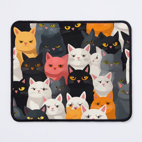 Item preview, Cat family, seamless cat pattern designed and sold by ModernElegance8.
