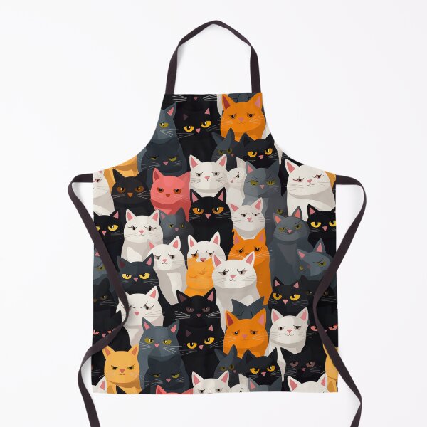 Item preview, Cat family, seamless cat pattern designed and sold by ModernElegance8.