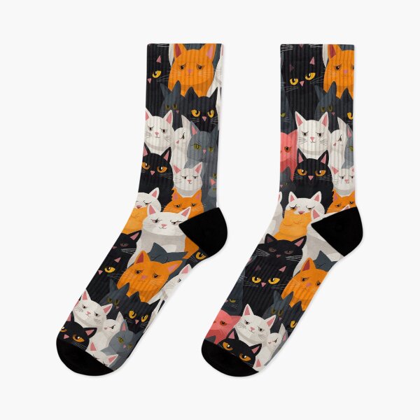 Item preview, Cat family, seamless cat pattern  designed and sold by ModernElegance8.
