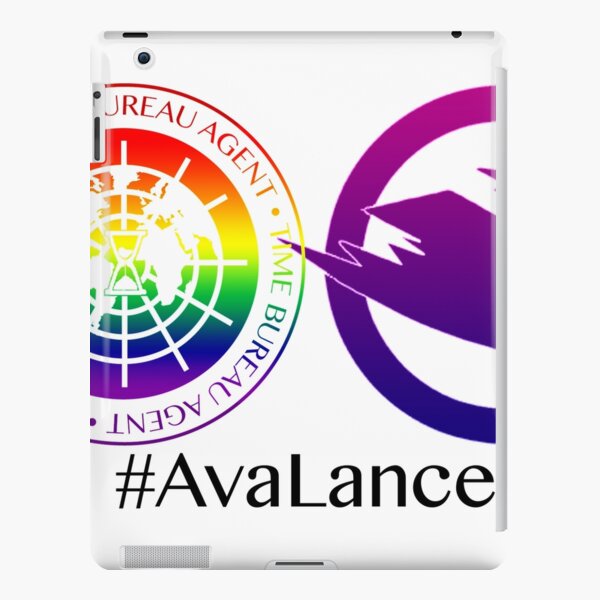 Avalance Time Bureau, Canary Logo (Pride flag edition) Black Text iPad Snap Case