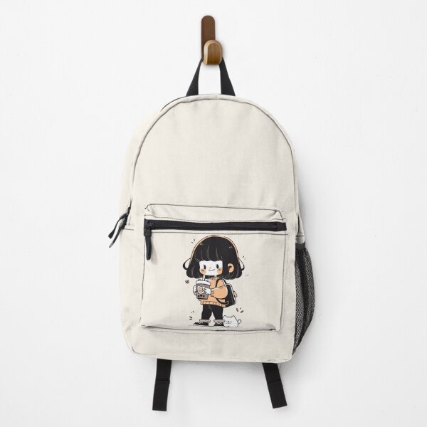 Item preview, Winter Girl with cat Cute Minimalist Cartoon Style Design  designed and sold by JadesignFang.