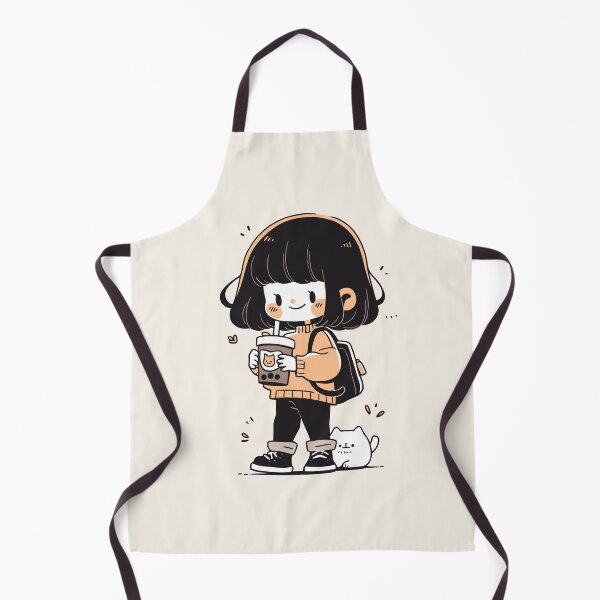 Item preview, Winter Girl with cat Cute Minimalist Cartoon Style Design designed and sold by JadesignFang.