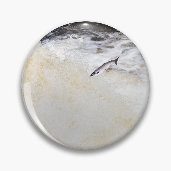 Item preview, Wild leaping silver salmon designed and sold by chanonry.
