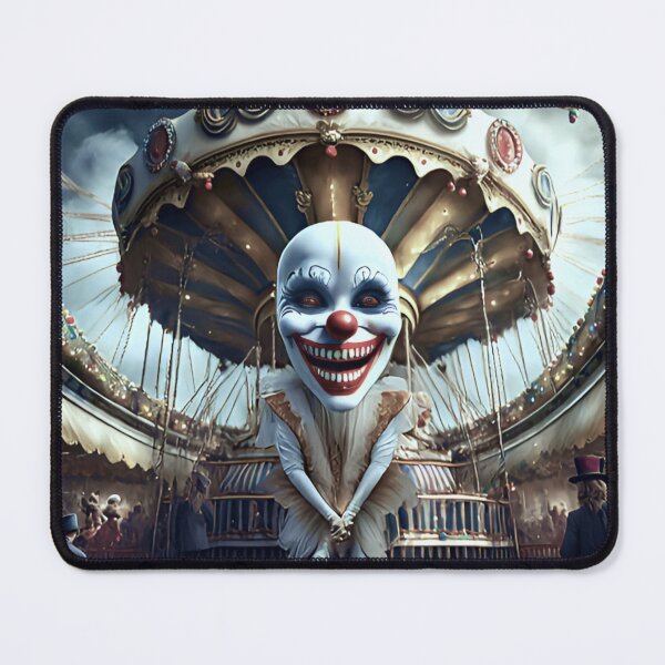 Item preview, Scary clown at a spooky carnival designed and sold by CuteCreature.