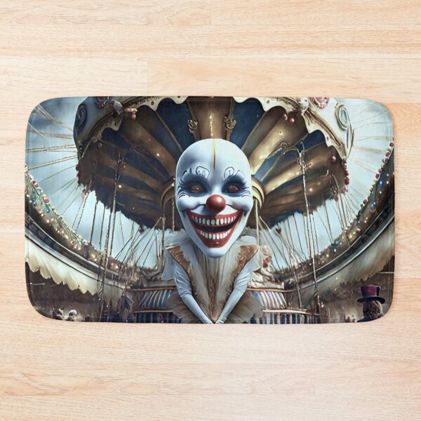 Item preview, Scary clown at a spooky carnival designed and sold by CuteCreature.