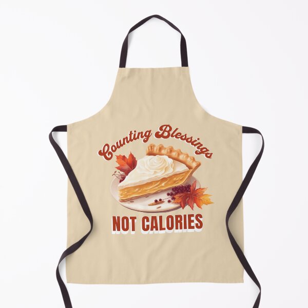 Item preview, Thanksgiving pumpkin pie funny quote: counting blessings not calories designed and sold by InspireGlow.