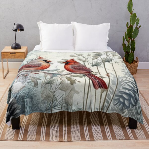 Item preview, Winter Cardinal Birds designed and sold by HappyLifeCreate.