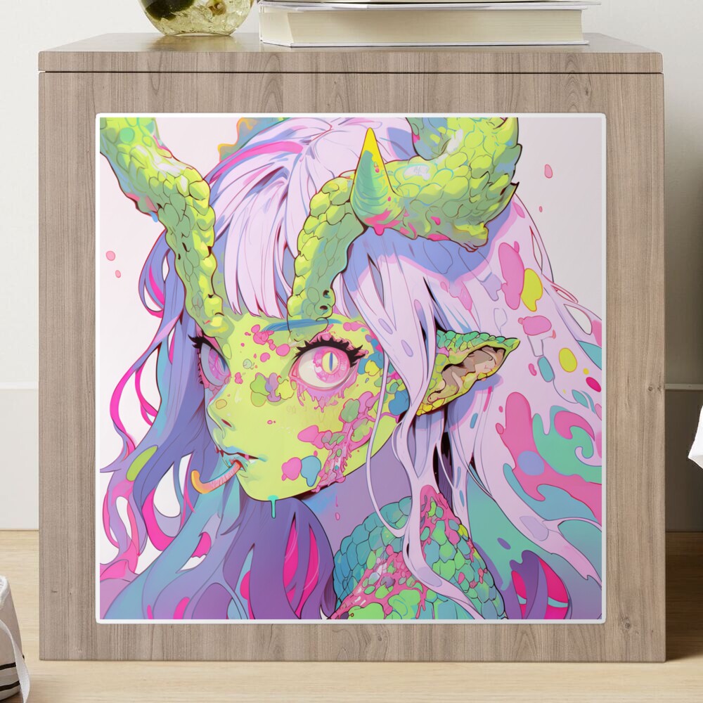 Bad Girls Club Dragon Slayer Aurora 4x3 holographic + emboss sticker