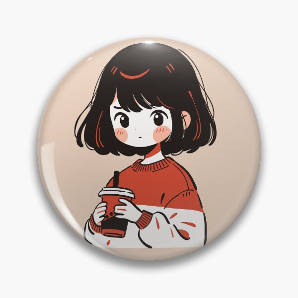 Artikelvorschau, Gemütliches Winter-Kaffeemädchen, niedliches, minimalistisches Cartoon-Stil-Design entworfen und verkauft von JadesignFang.
