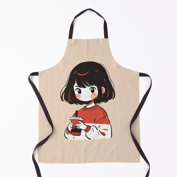 Item preview, Cosy Winter Coffee Girl Cute Minimalist Cartoon Style Design designed and sold by JadesignFang.