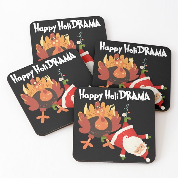 Item preview, Happy Holidrama, Holidays Designs, Turkey and Santa Clause, Funny Holidays Design designed and sold by mamahellfire31.