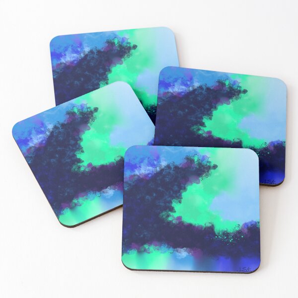 Item preview, Good Riddance - Blue Green Violet Abstract designed and sold by Joey Santiago.