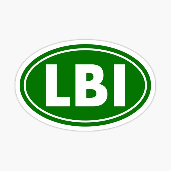 Artikel-Vorschau von Long Beach Island LBI New Jersey NJ ovaler Aufkleber grün, designt und verkauft von mstark.