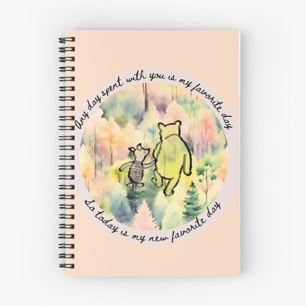 Item preview, Classic Winnie the Pooh and Piglet My New Favorite Day Pastel Bright Watercolor designed and sold by stargazerhill.