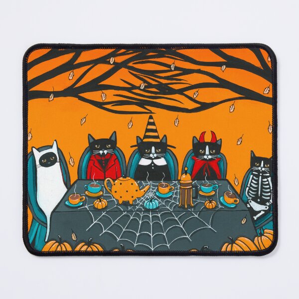 Item preview, Halloween Tea and Coffee Party designed and sold by KilkennyCat Art.