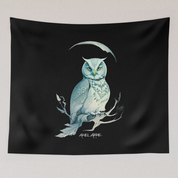 Item preview, Tribal white owl, Akelarre designed and sold by AkelarreDesigns.