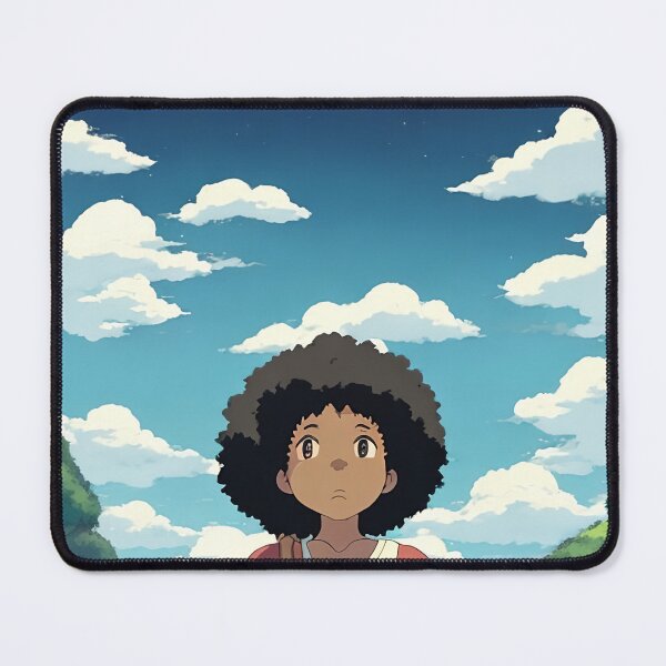 Item preview, Whispers in the Sky: Studio Ghibli Inspired Black Girl Art designed and sold by cloverstudio.