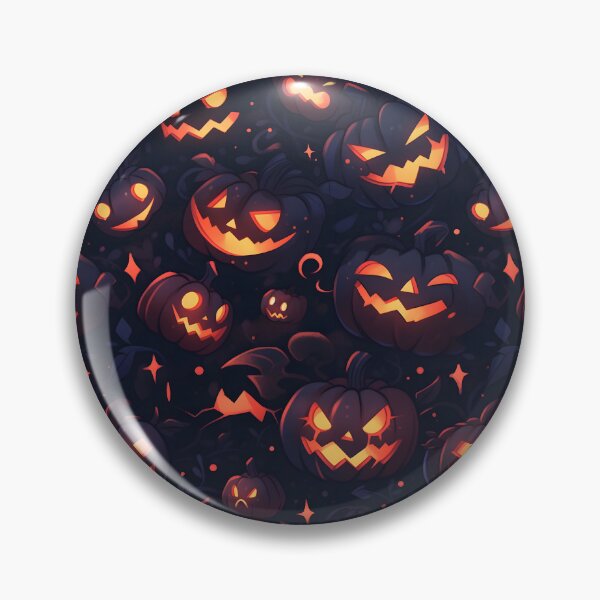 Item preview, Pumpkin Patch of Halloween Scary Pumpkins - Halloween Pattern designed and sold by TheeDigitalDen.