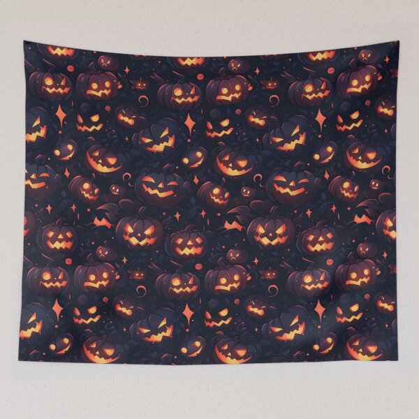 Item preview, Pumpkin Patch of Halloween Scary Pumpkins - Halloween Pattern designed and sold by TheeDigitalDen.