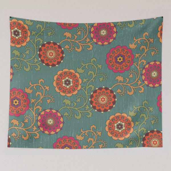 Item preview, Suzani Flowers-Warm designed and sold by Pamelandia.