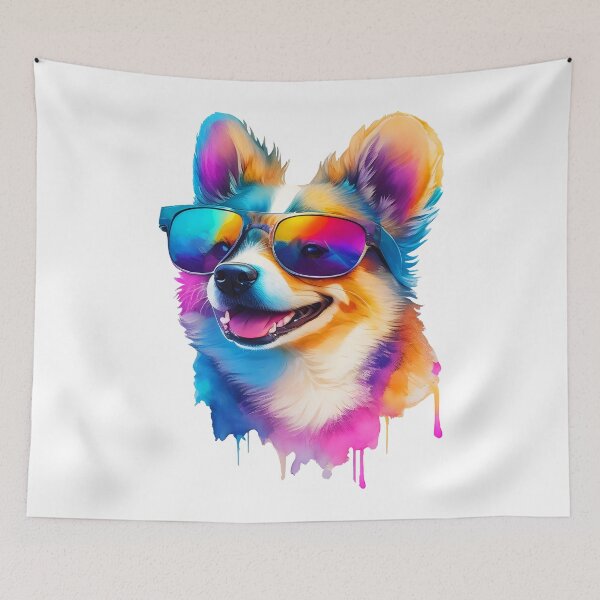 Item preview, Corgi Dog In Glasses, Cool Canine, Colorful, Smiling designed and sold by Iryna-Design.