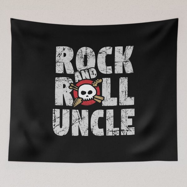 Item preview, Rock and Roll Uncle Skull and Guitar Logo designed and sold by SunnyStreet.