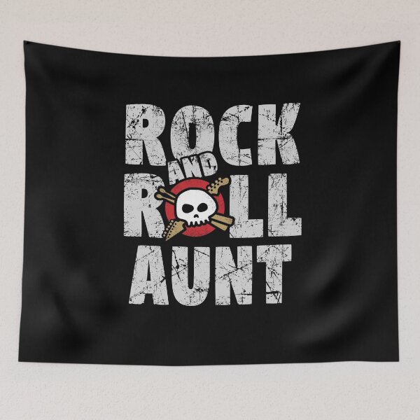 Item preview, Rock and Roll Aunt Skull and Guitar Logo designed and sold by SunnyStreet.