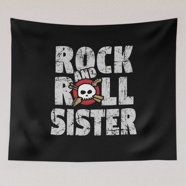 Item preview, Rock and Roll Sister Skull and Guitar Logo designed and sold by SunnyStreet.
