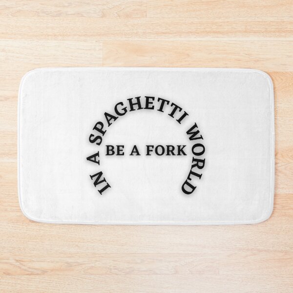 Item preview, Eating Spaghetti World Text in black designed and sold by AIrtisticPrints.