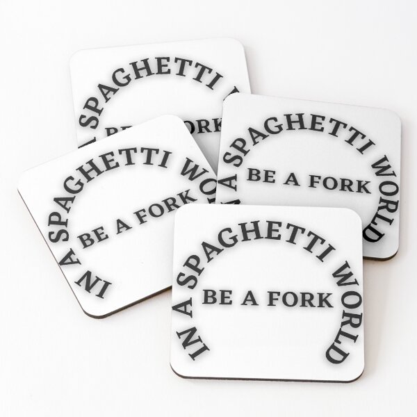 Item preview, Eating Spaghetti World Text in black designed and sold by AIrtisticPrints.