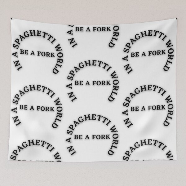 Item preview, Eating Spaghetti World Text in black designed and sold by AIrtisticPrints.