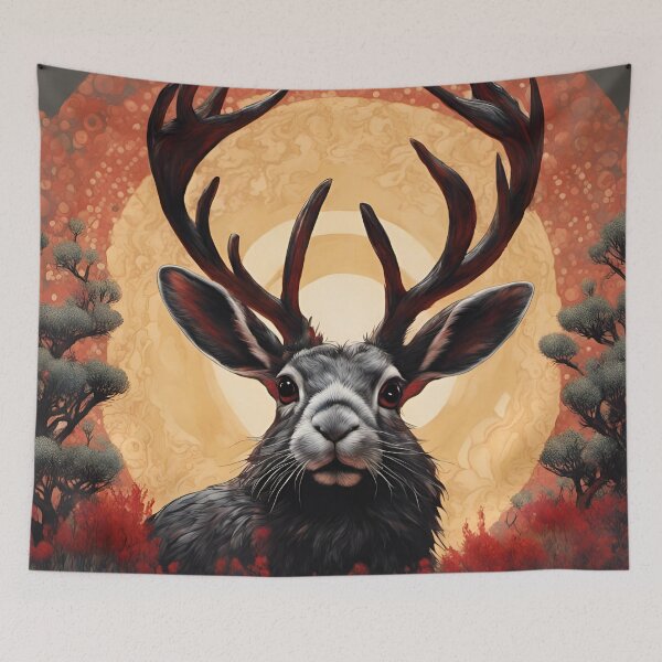 Item preview, Jackalope in Red designed and sold by HabitableMoons.