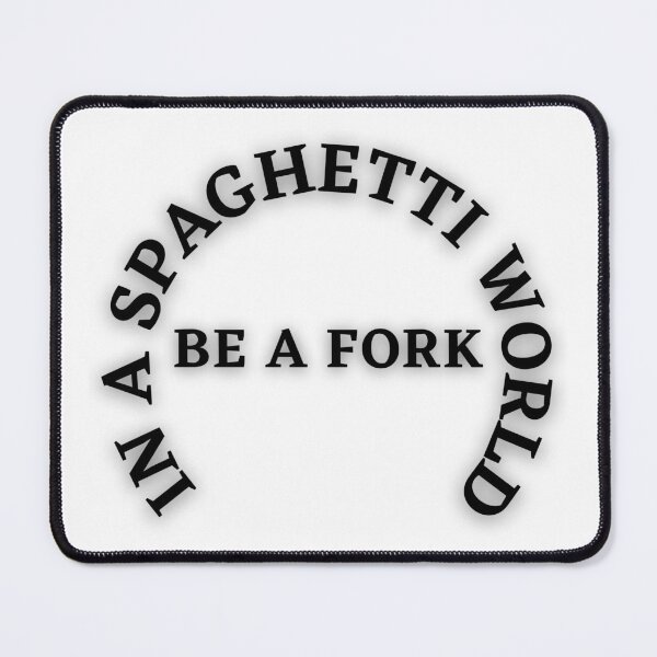Item preview, Eating Spaghetti World Text in black designed and sold by AIrtisticPrints.