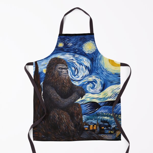 Artikelvorschau, Sasquatch Starry Night Bigfoot van Gogh Gemälde entworfen und verkauft von Vangoholic.