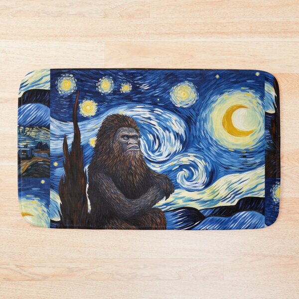 Artikelvorschau, Sasquatch Starry Night Bigfoot van Gogh Gemälde entworfen und verkauft von Vangoholic.