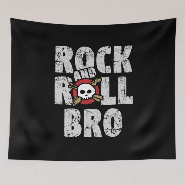 Item preview, Rock and Roll Brother Skull and Guitar Logo designed and sold by SunnyStreet.