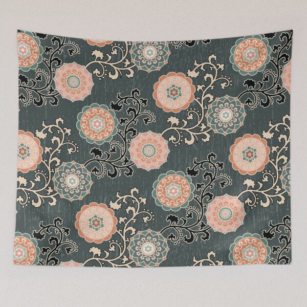 Item preview, Suzani Flowers-Retro designed and sold by Pamelandia.