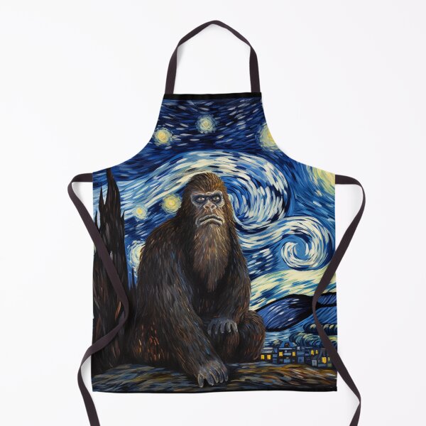 Artikelvorschau, Sasquatch Starry Night Bigfoot van Gogh Gemälde entworfen und verkauft von Vangoholic.