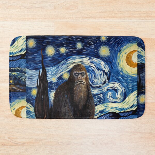 Artikelvorschau, Sasquatch Starry Night Bigfoot van Gogh Gemälde entworfen und verkauft von Vangoholic.