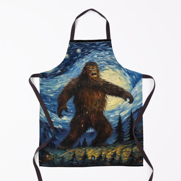 Artikelvorschau, Sasquatch Starry Night Bigfoot van Gogh Gemälde entworfen und verkauft von Vangoholic.