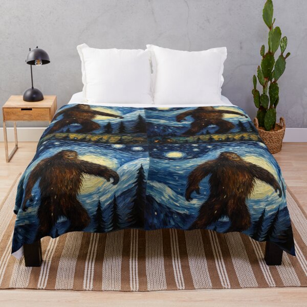 Artikelvorschau, Sasquatch Starry Night Bigfoot van Gogh Gemälde entworfen und verkauft von Vangoholic.