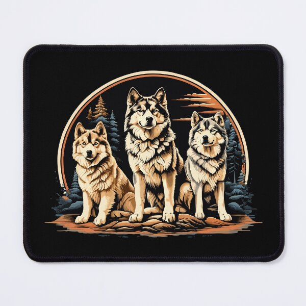 Item preview, Epic Three Wolves Standing Majestic in Forest for Wolf Lovers designed and sold by wingstar.
